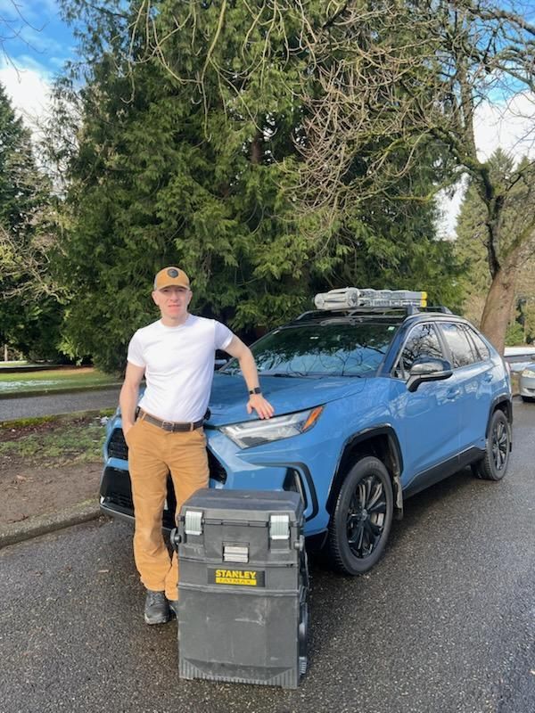 Doug Girard with his rolling toolbox